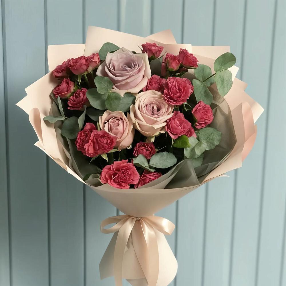 Букет цветов из: Гвоздики и Розы в Рудногорске