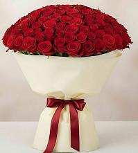Букет 101 Красная роза Милано в Рудногорске