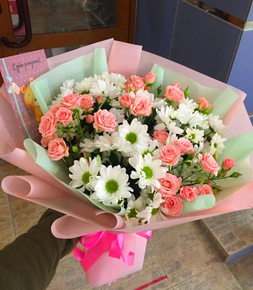 Букет цветов из: Розы и Хризантемы в Рудногорске