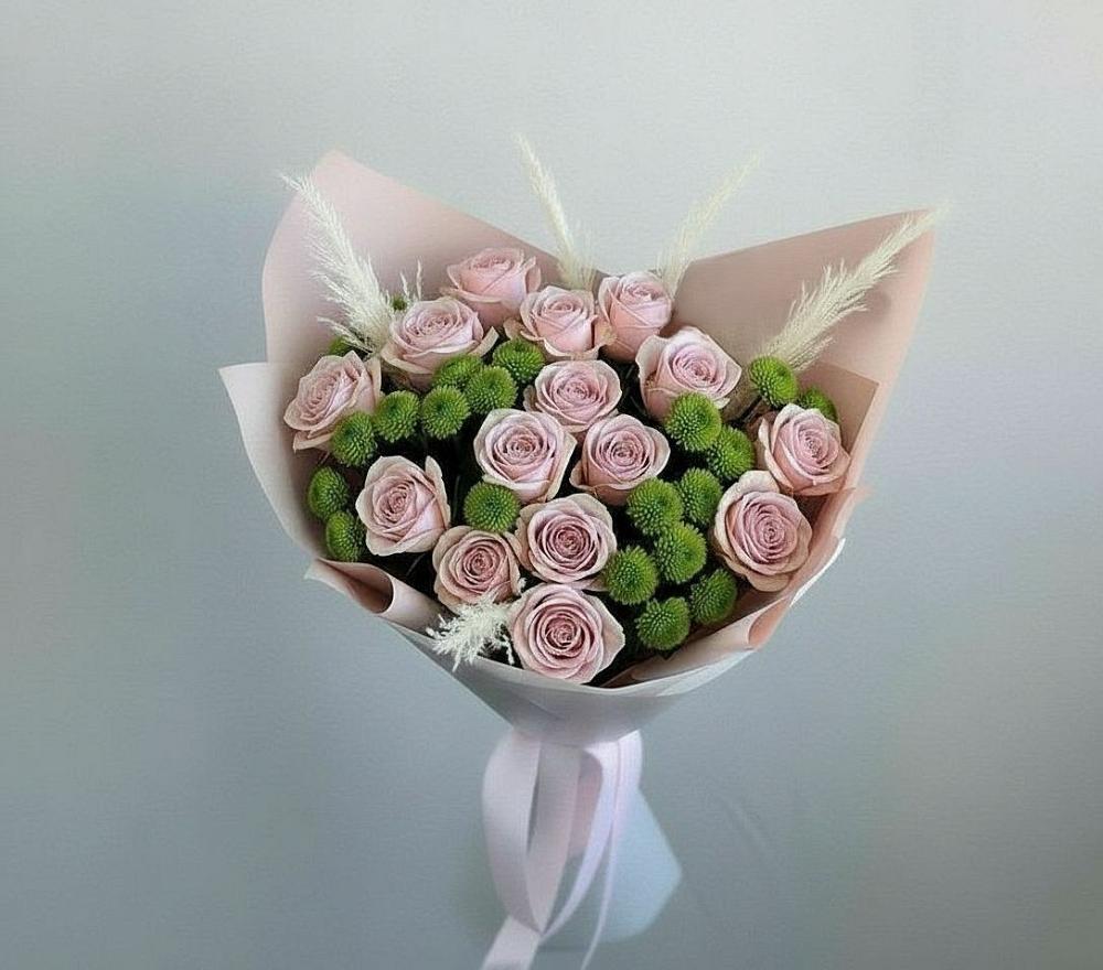 Букет цветов из: Розы и Хризантемы в Рудногорске