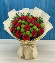 Букет цветов из:  Розы и Хризантемы в Рудногорске