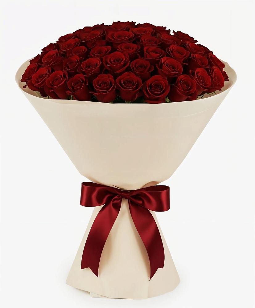 Букет 101 Бордовая роза Блэк Бакарра в Рудногорске